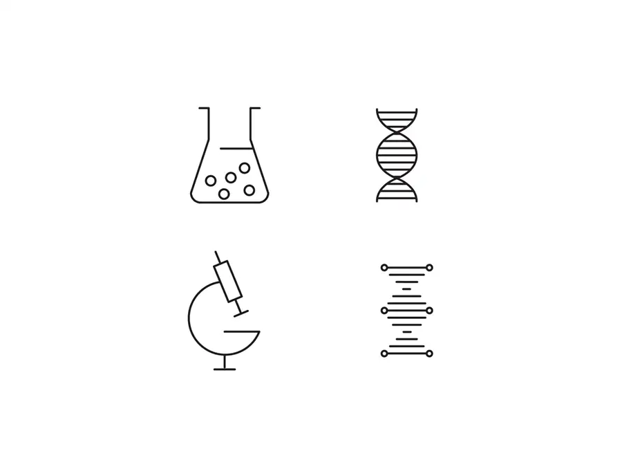 science-icon-set-with-dna