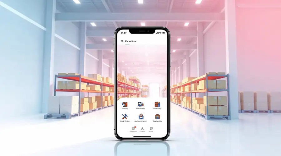 smartphone-with-warehouse-management-app