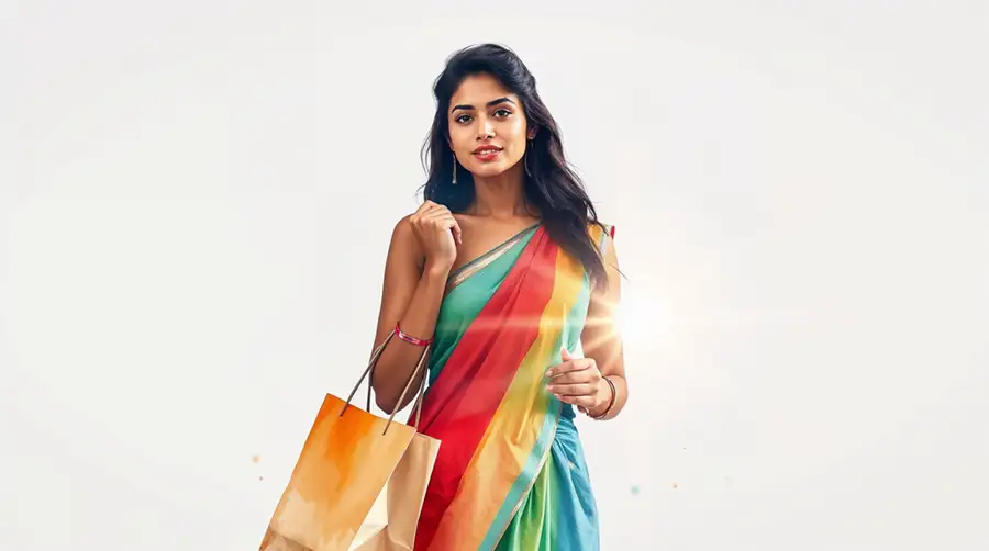 stylish-indian-woman-holding-shopping-bags
