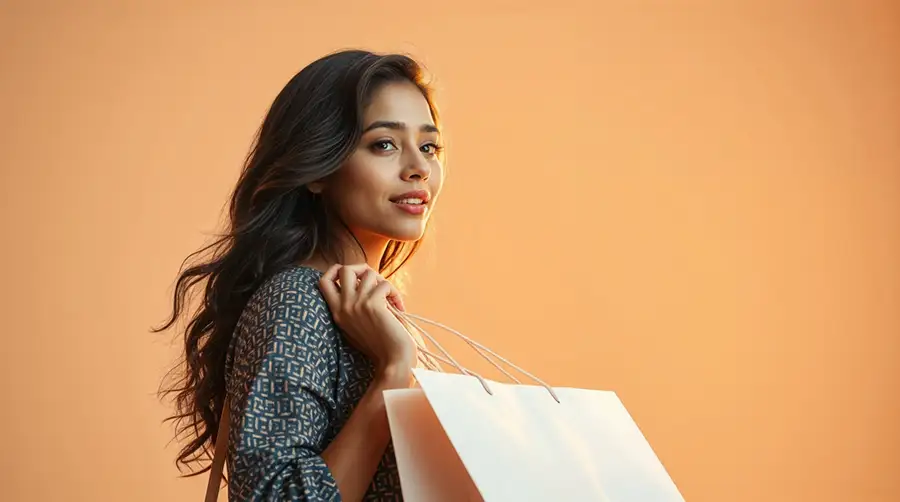 woman-holding-a-white-shopping