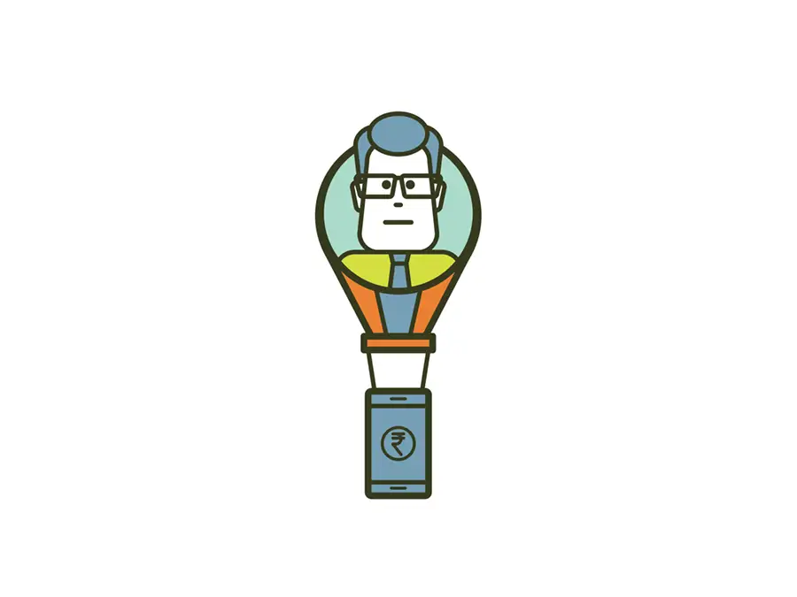 techie-flying-in-a-lightbulb-balloon