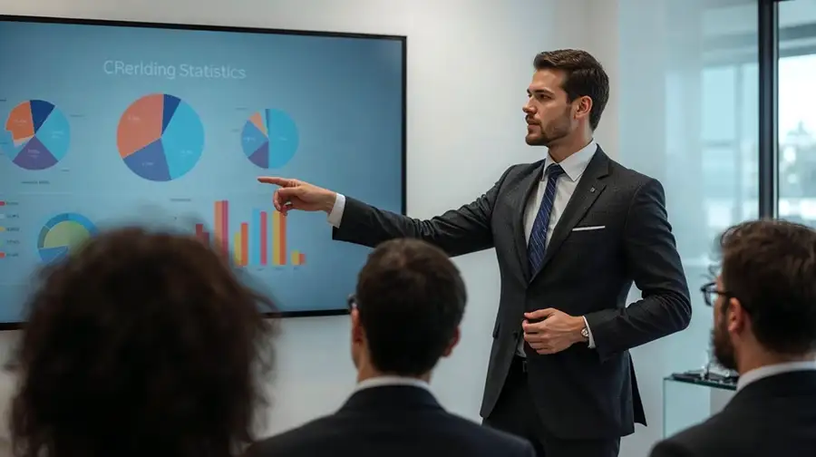 corporate-executive-presenting-key-statistics