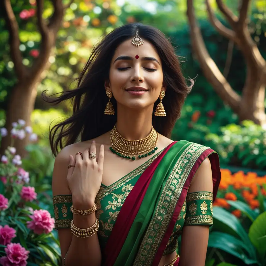 indian-woman-enjoying-nature