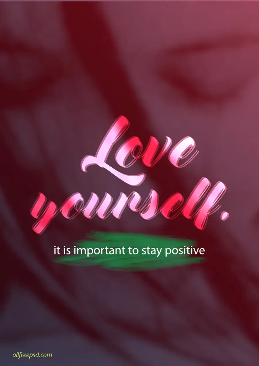 love-yourself-and-stay-positive-poster
