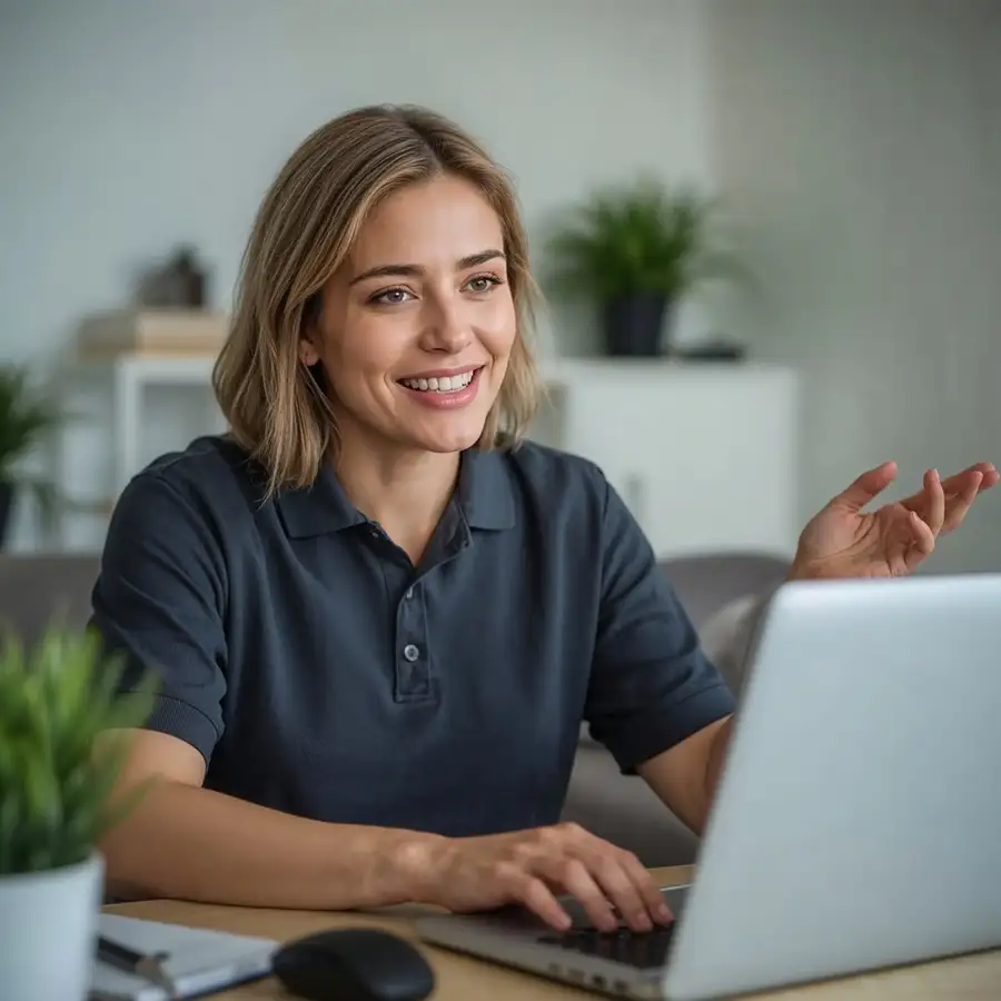 smiling-woman-in-virtual-meeting