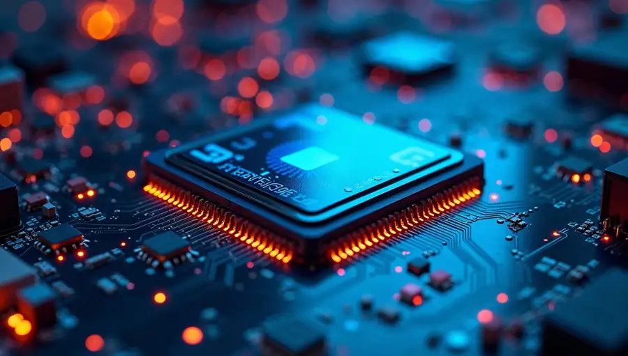 glowing-microchip-on-a-circuit-board