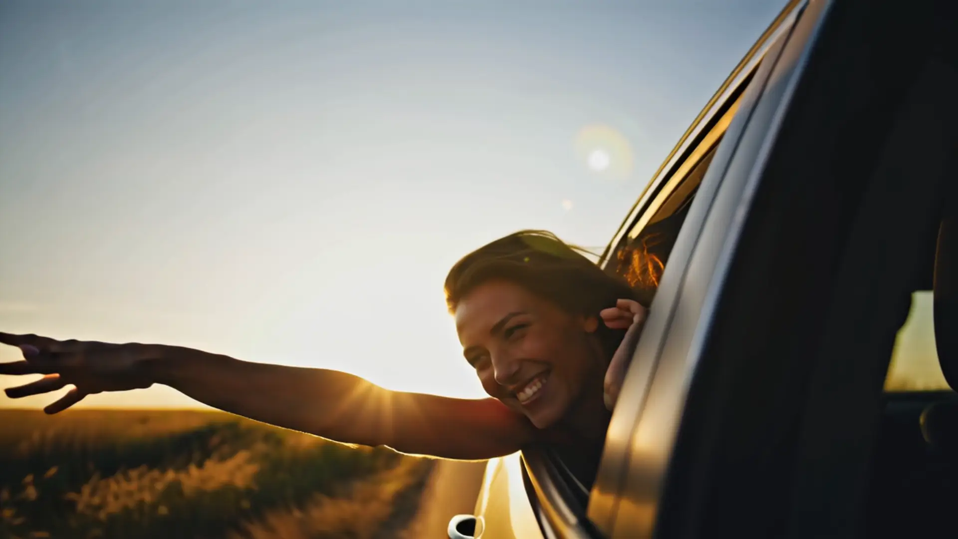 woman-on-a-road-trip-at-sunset
