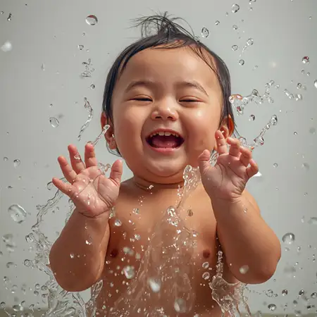 adorable-baby-laughing-and-splashing-water
