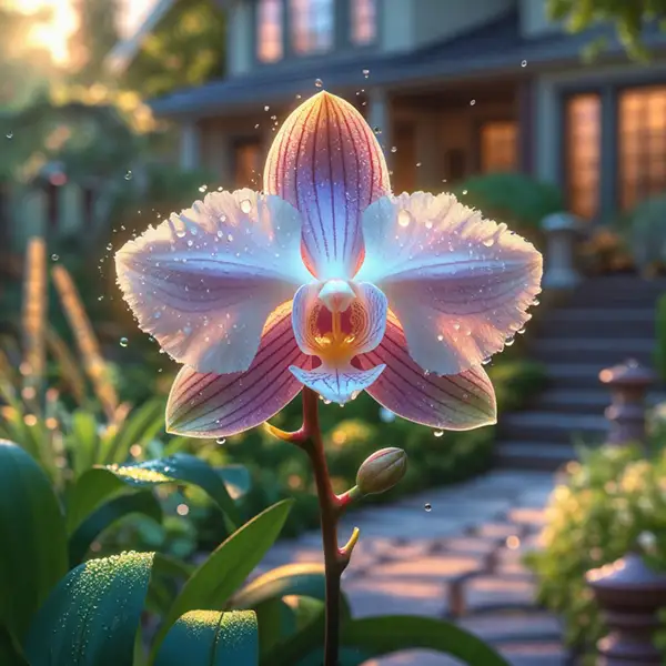 beautiful-orchid-flower-with-morning-dew