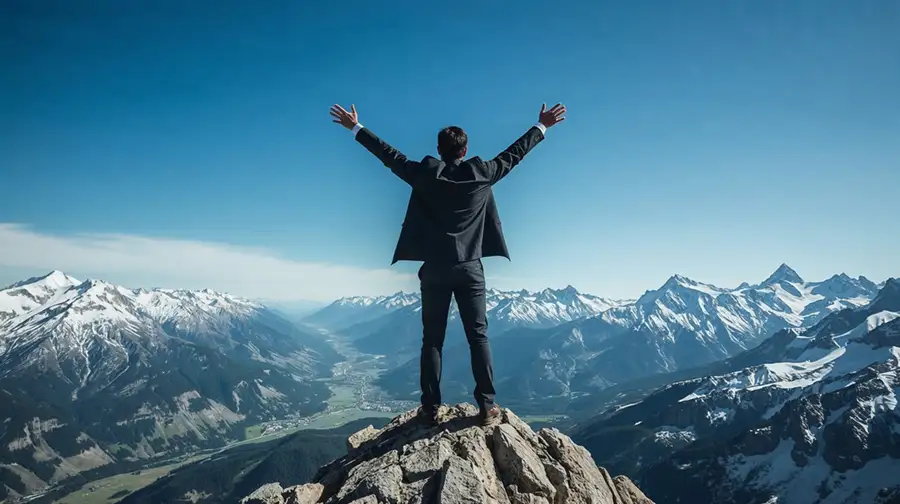 businessman-on-mountain-peak