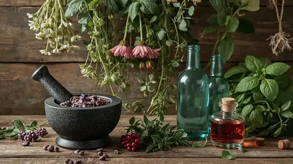 natural-herbal-remedies-with-fresh-plants