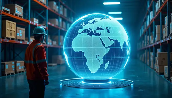 warehouse-worker-digital-globe-hologram