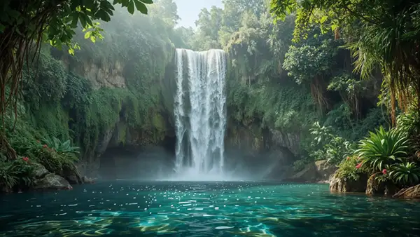 waterfall-flowing-into-a-turquoise-pool