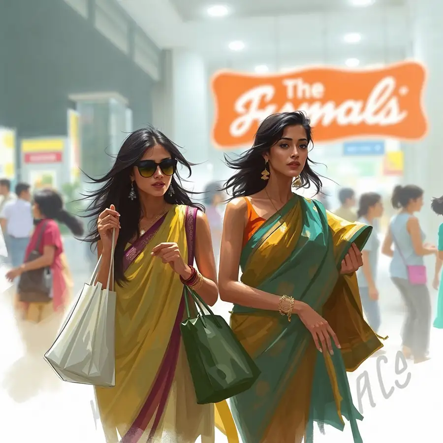 women-in-sarees-with-shopping-bags