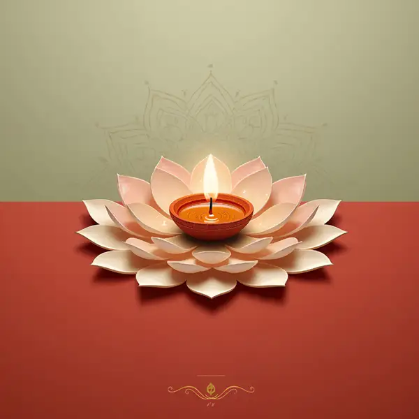 diwali-diya-on-lotus-petals