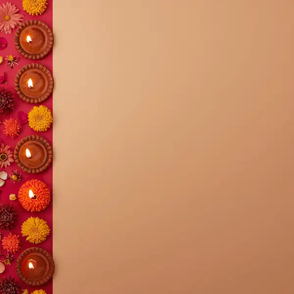 diwali-diyas-and-marigold-flowers