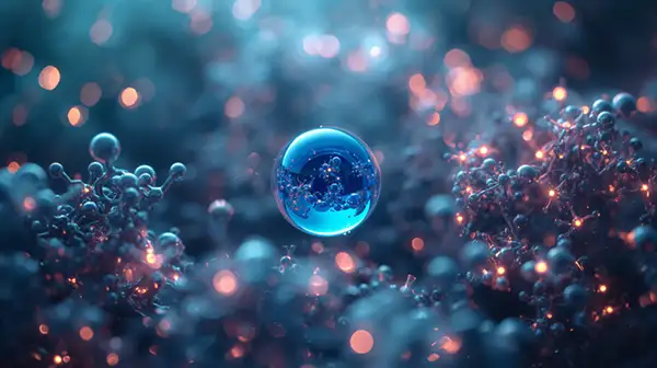 futuristic-blue-molecule-glowing