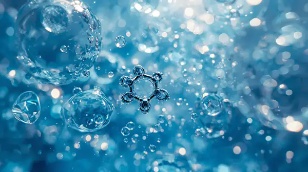 glowing-3d-water-molecules