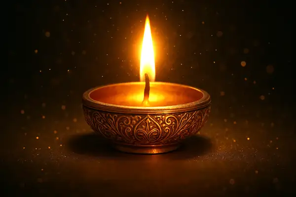 golden-diya-glowing-in-the-dark