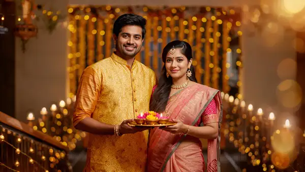 indian-couple-celebrating-festival