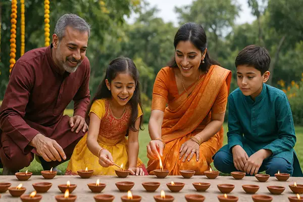 indian-family-lighting-diyas-together