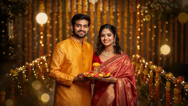 smiling-couple-celebrating-diwali