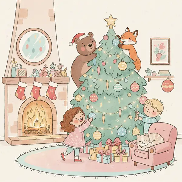 christmas-illustration-of-kids