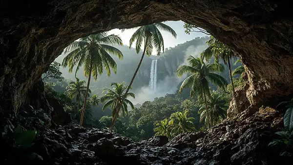 cave-view-of-tropical-rainforest