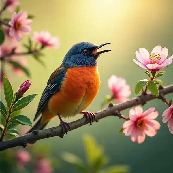 colorful-bird-perched