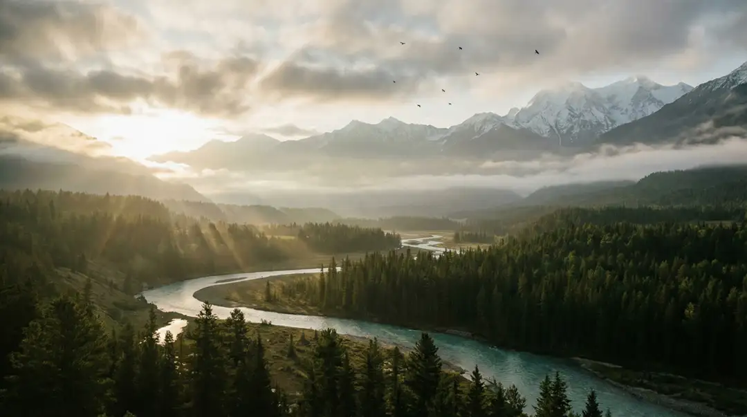 Himalayan Valley Sunrise (epic landscape)