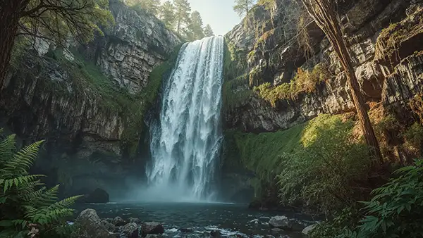 majestic-waterfall-in-a-rocky-canyon