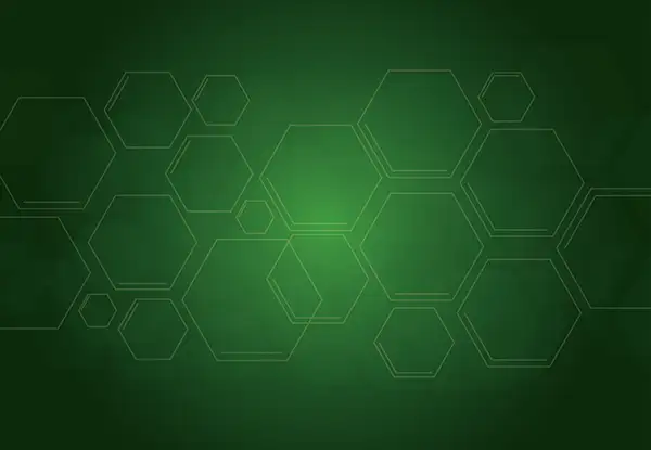 green-hexagon-tech-background-vector