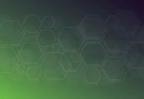 green-hexagon-tech-background
