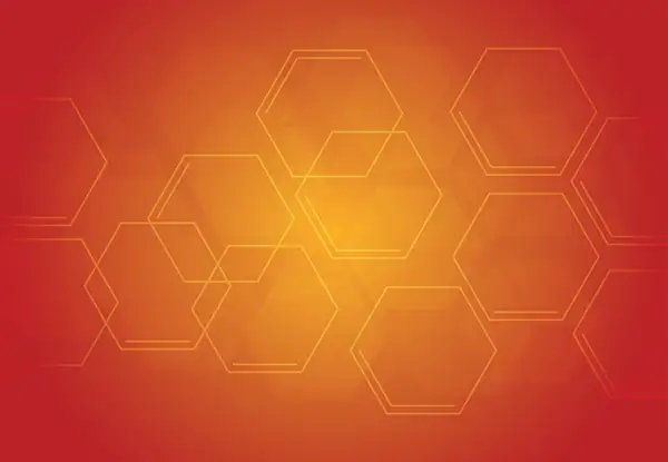 orange-red-abstract-hexagon-background