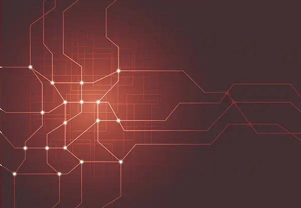 red-tech-circuit-background-vector