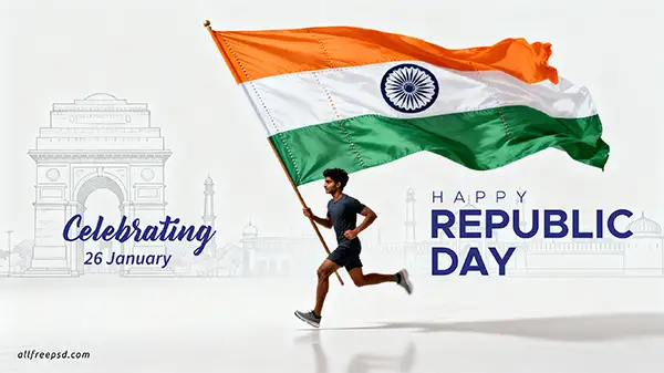 runner-holding-indian-flag