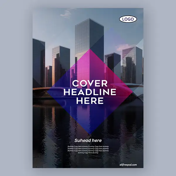 template-with-geometric-overlay